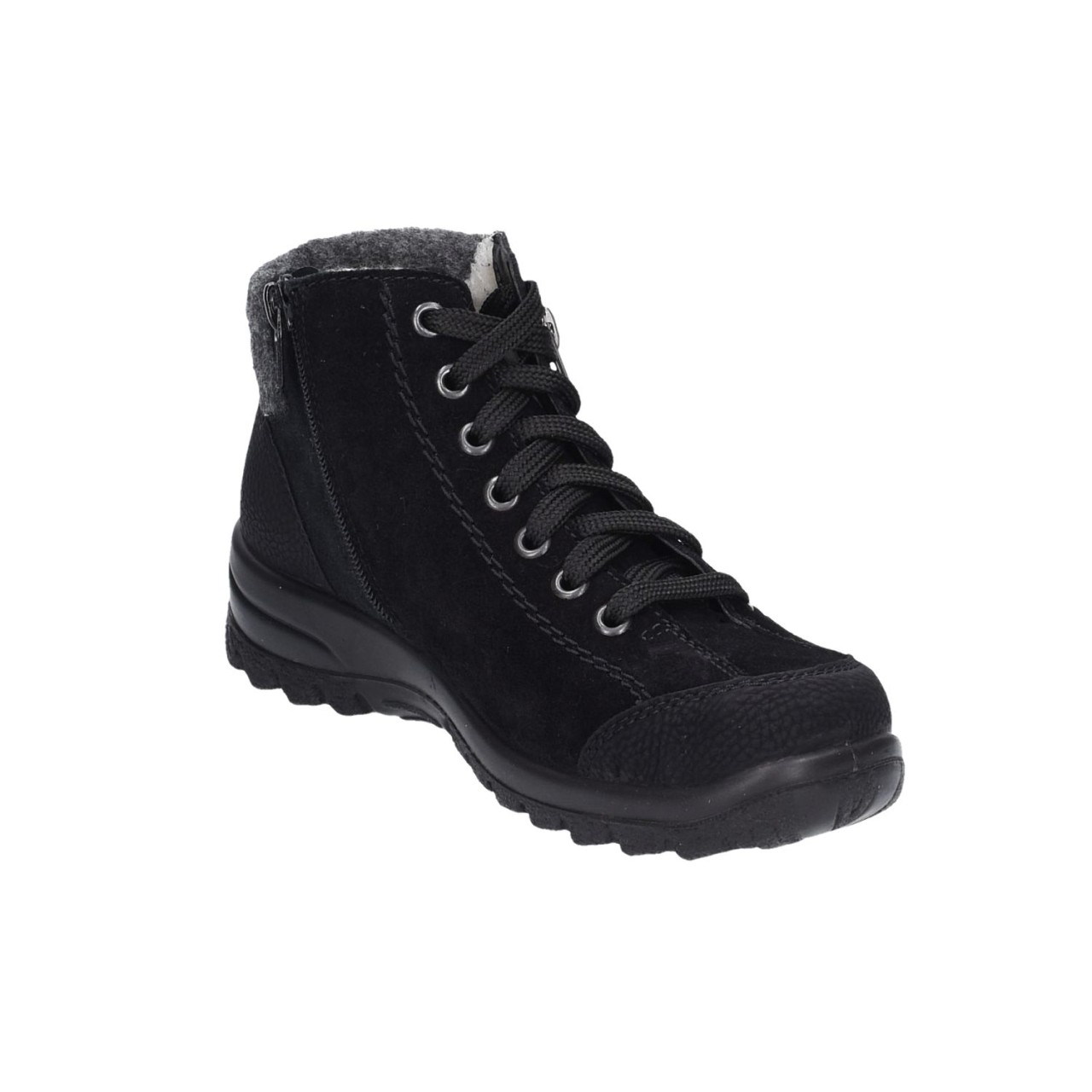 RIEKER Schnür-Stiefeletten schwarz