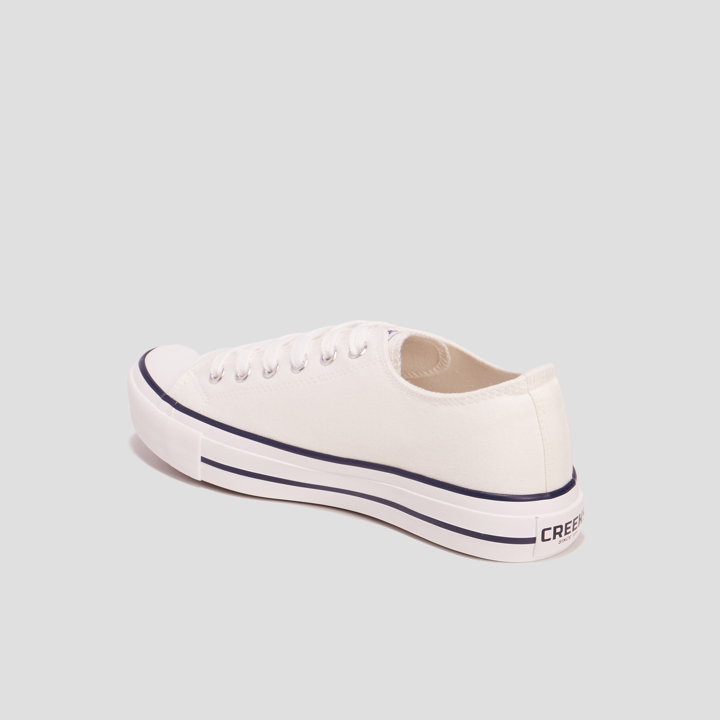 Tennis en toile à lacets Creeks blanc femme | La Halle