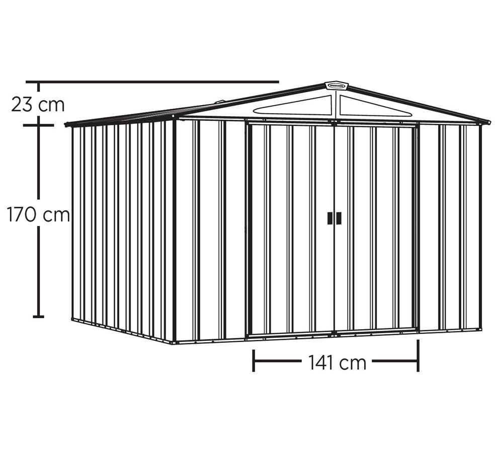 50NRTH Spacemaker Metallgerätehaus 10x8 grau