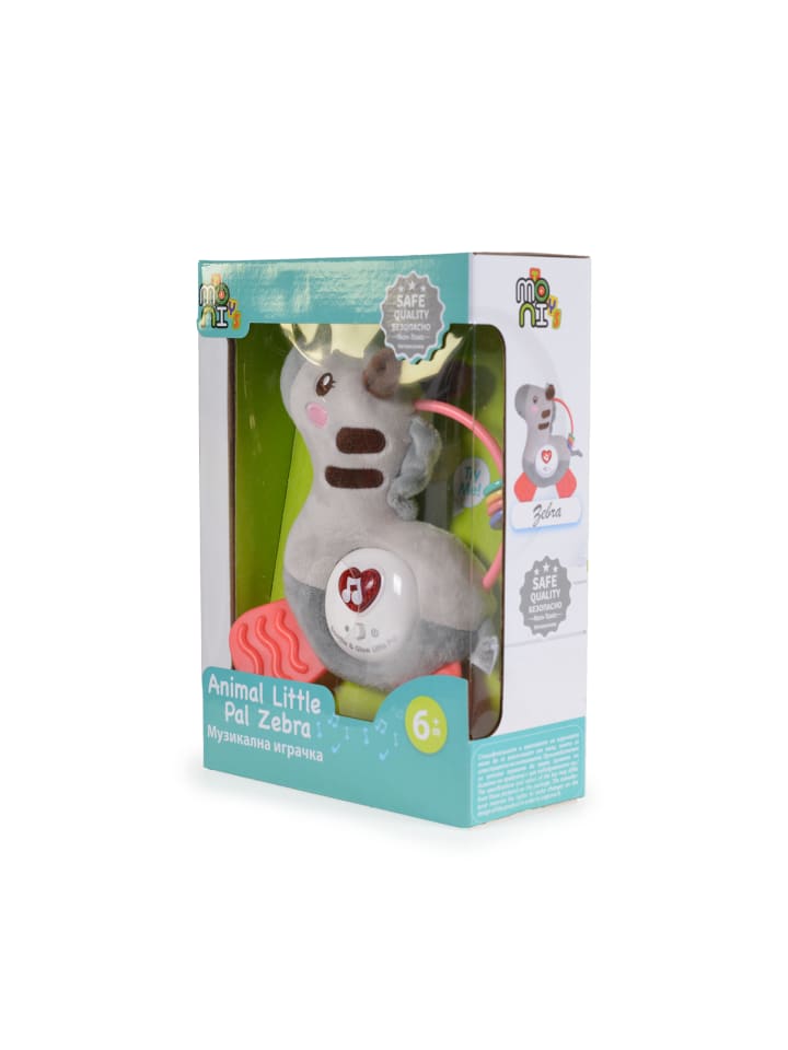 Moni Musik Plüschtier Zebra SL88007 in grau günstig kaufen onesize