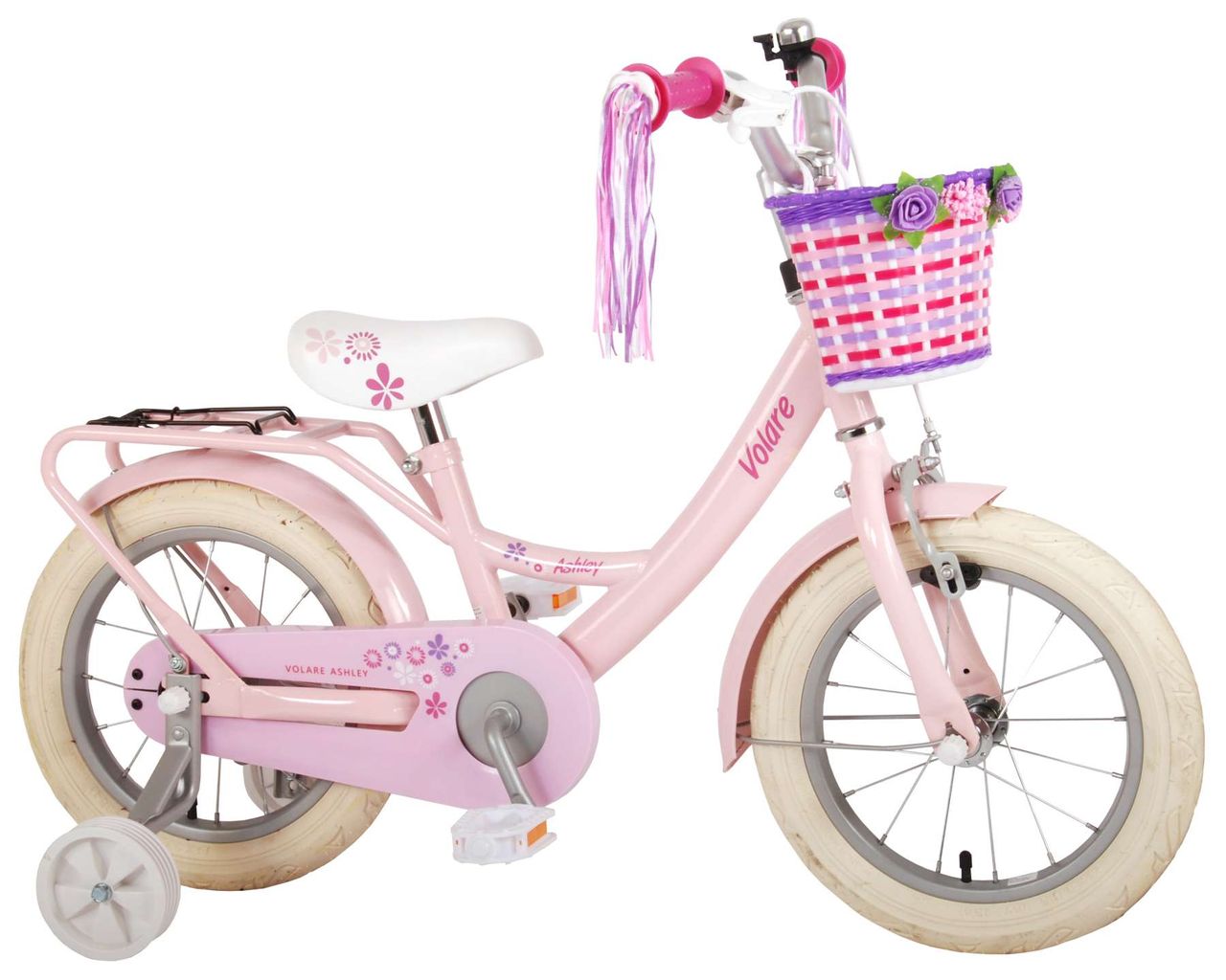 Volare Ashley Kinderfahrrad - Mädchen - 14 Zoll - Rosa - 95% zusammengebaut