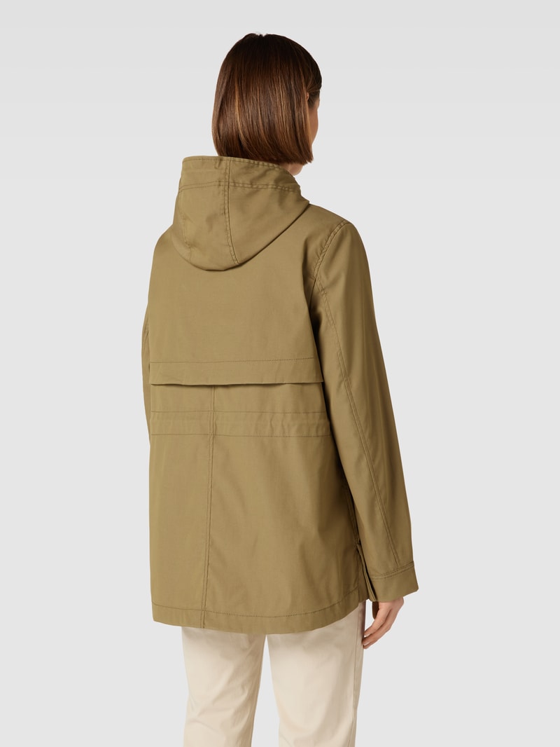 Jacke mit Kapuze in olivgrün