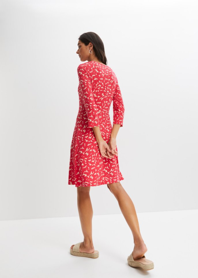 Jerseykleid mit Raffung