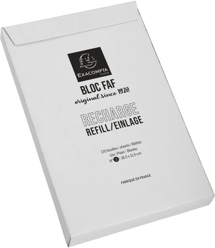Exacompta Bloc FAF Nr. 3 FAF-Schreibblock Nachfüllung Blanko Weiß 340 Seiten