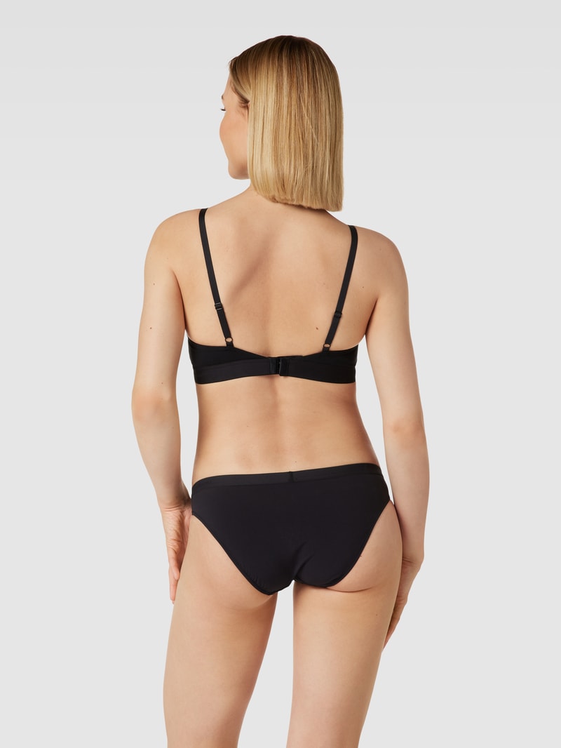 BH mit Feinripp Modell 'Iconic' in schwarz