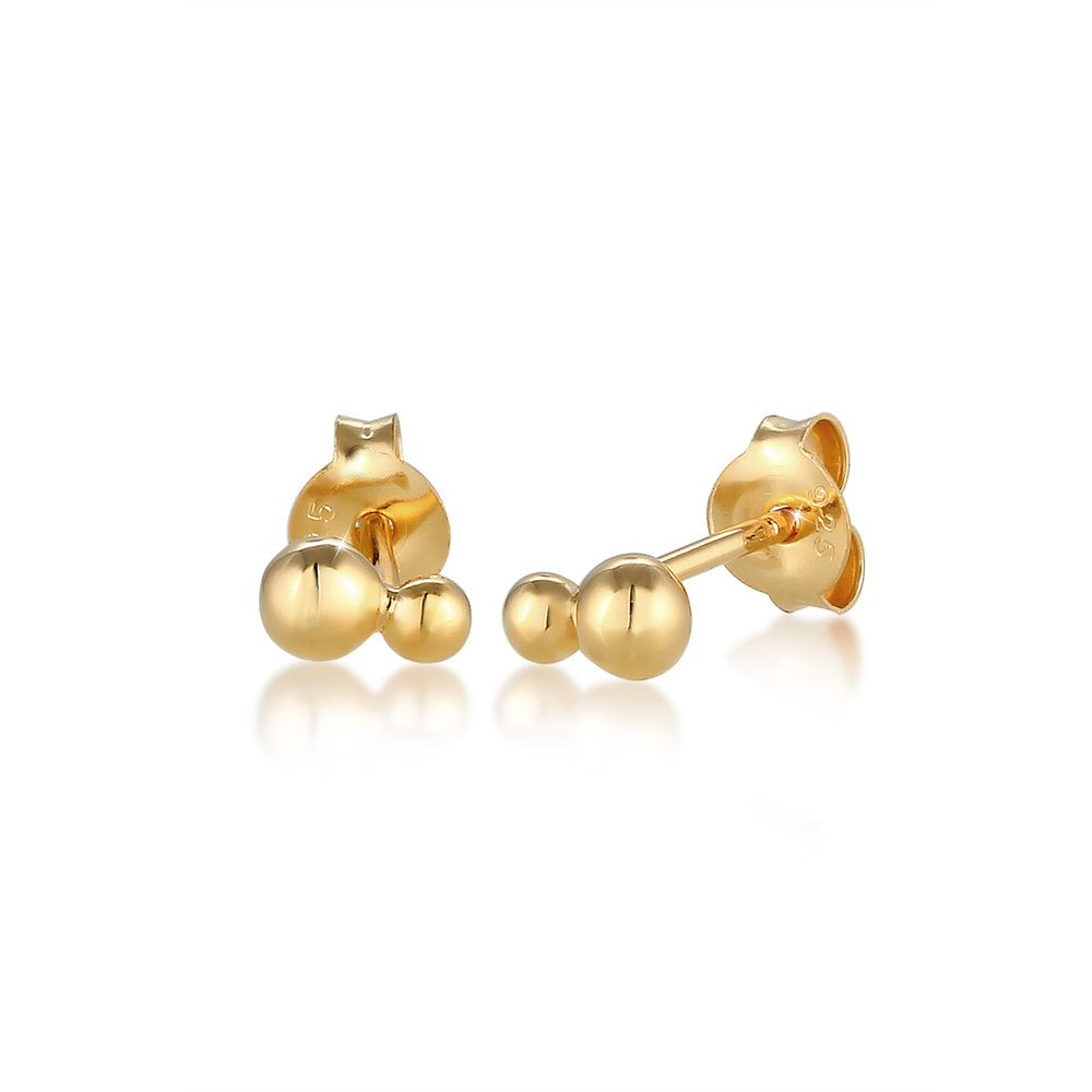 Elli Elli Boucles d'Oreilles Basic Balle Clous d'Oreilles - (925/1000) Argent Boucles d'oreilles
