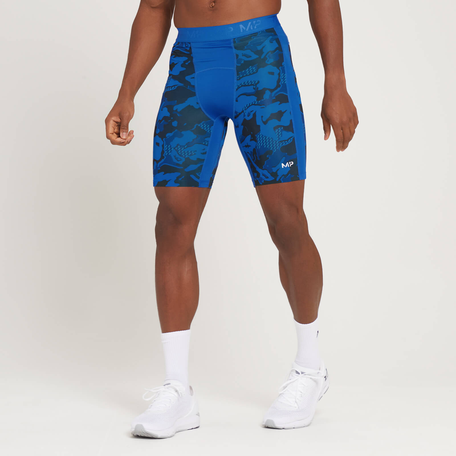 Short première couche à imprimé camouflage MP Adapt pour hommes – Imprimé camouflage bleu