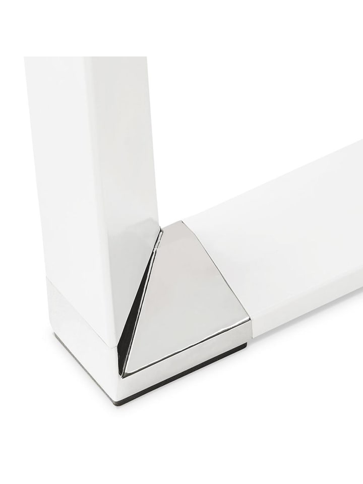 KADIMA DESIGN Schreibtisch 160x80 cm geräumig elegant, Melaminholz & Metall in Beige-Weiß günstig kaufen