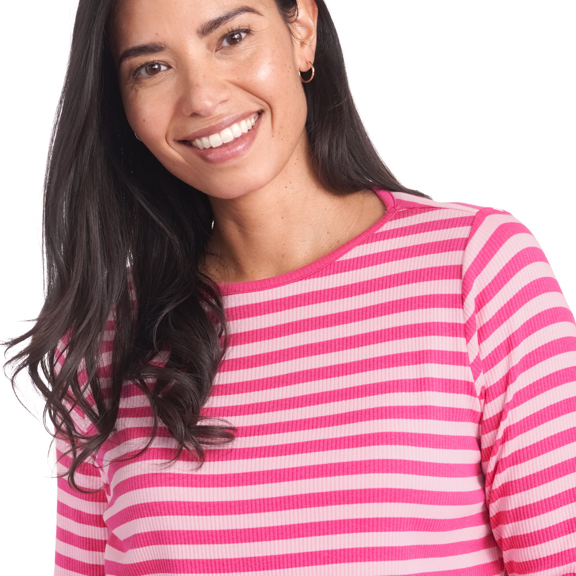 Damen Langarmshirt geringelt