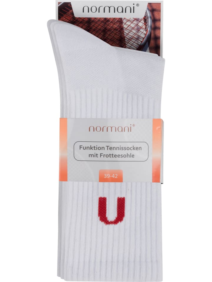 normani 4 Funktions Tennissocken mit Frotteesohle in Weiß günstig kaufen