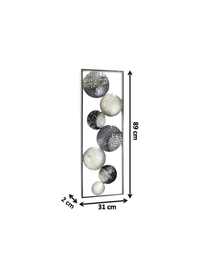 kobolo Metallbild SLICES in Grau günstig kaufen onesize