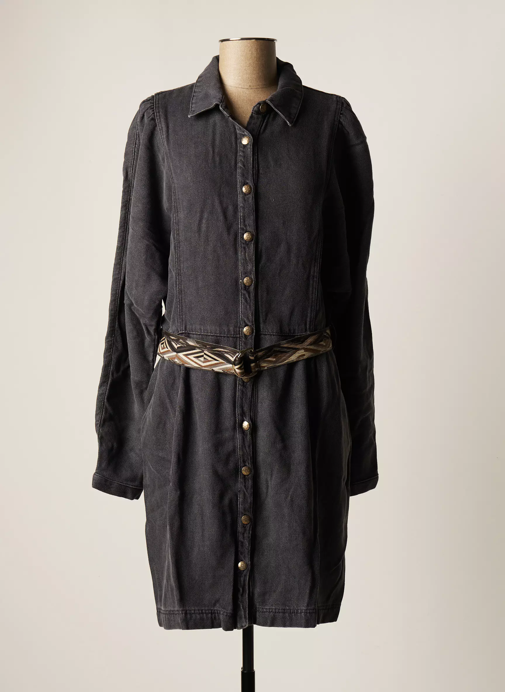 Louizon Robes Courtes Femme couleur gris