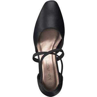 Via della Rosa Spangenpumps in schwarz