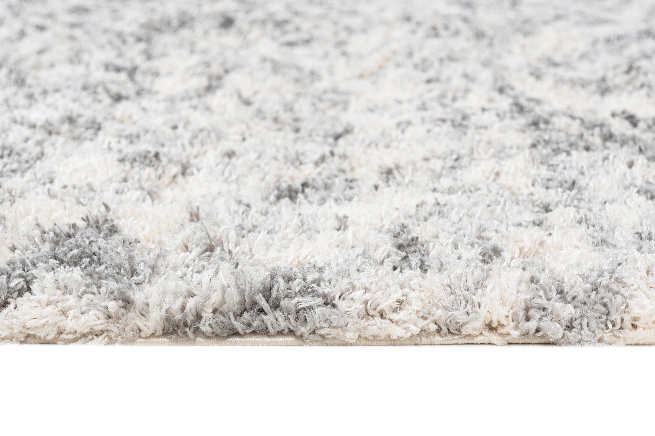 Hochflor-Teppich Hochflor Shaggy Teppich für Wohnzimmer - Höhe 35 mm Fransen Grau, Mazovia, 60 x 100 cm, Pflegeleicht, Boho - look, Langflor, Rechteckig, Weich