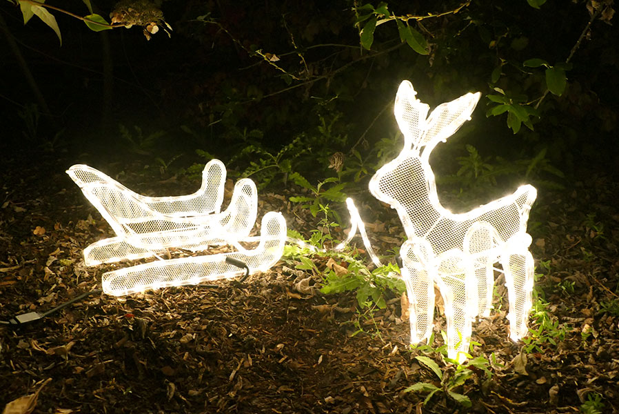 Gartenpirat Gartenpirat Rentier mit Schlitten mit 216 LED beleuchtet warmweiß für außen