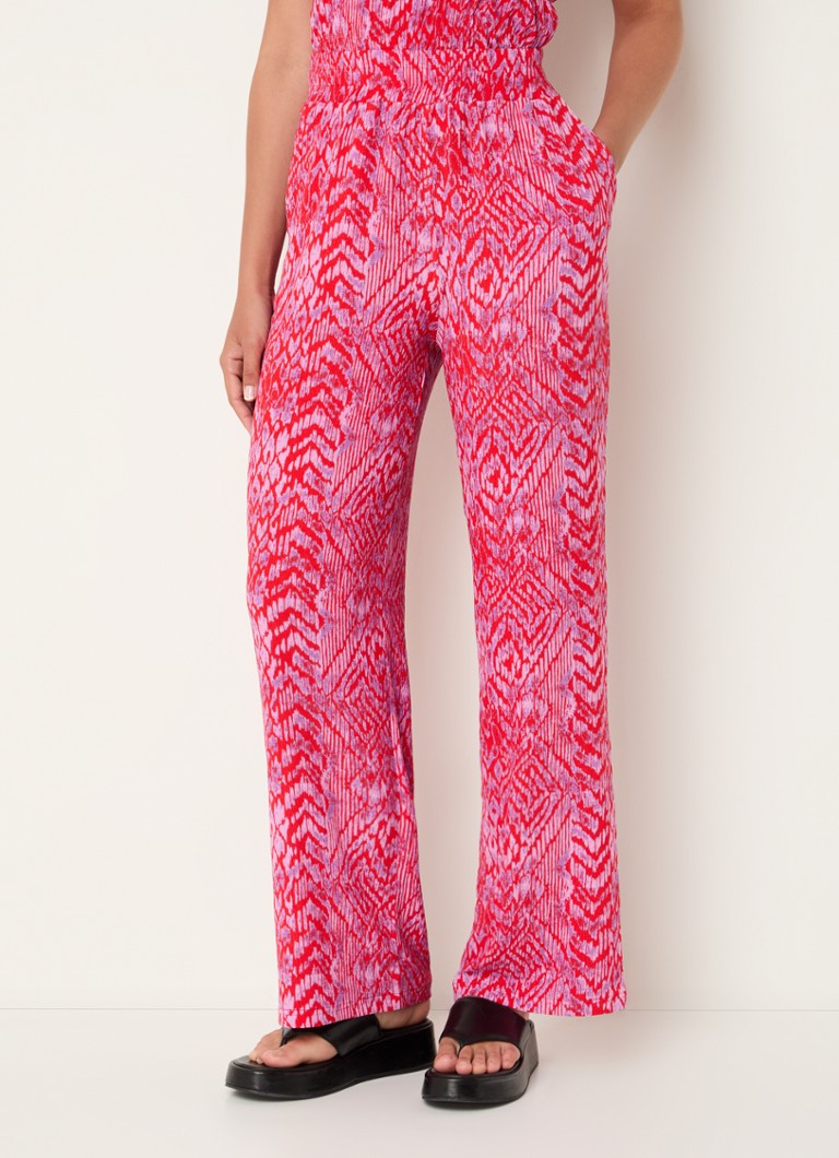 Pantaloni a vita alta e gamba dritta con stampa pitonata Refined Department Nova