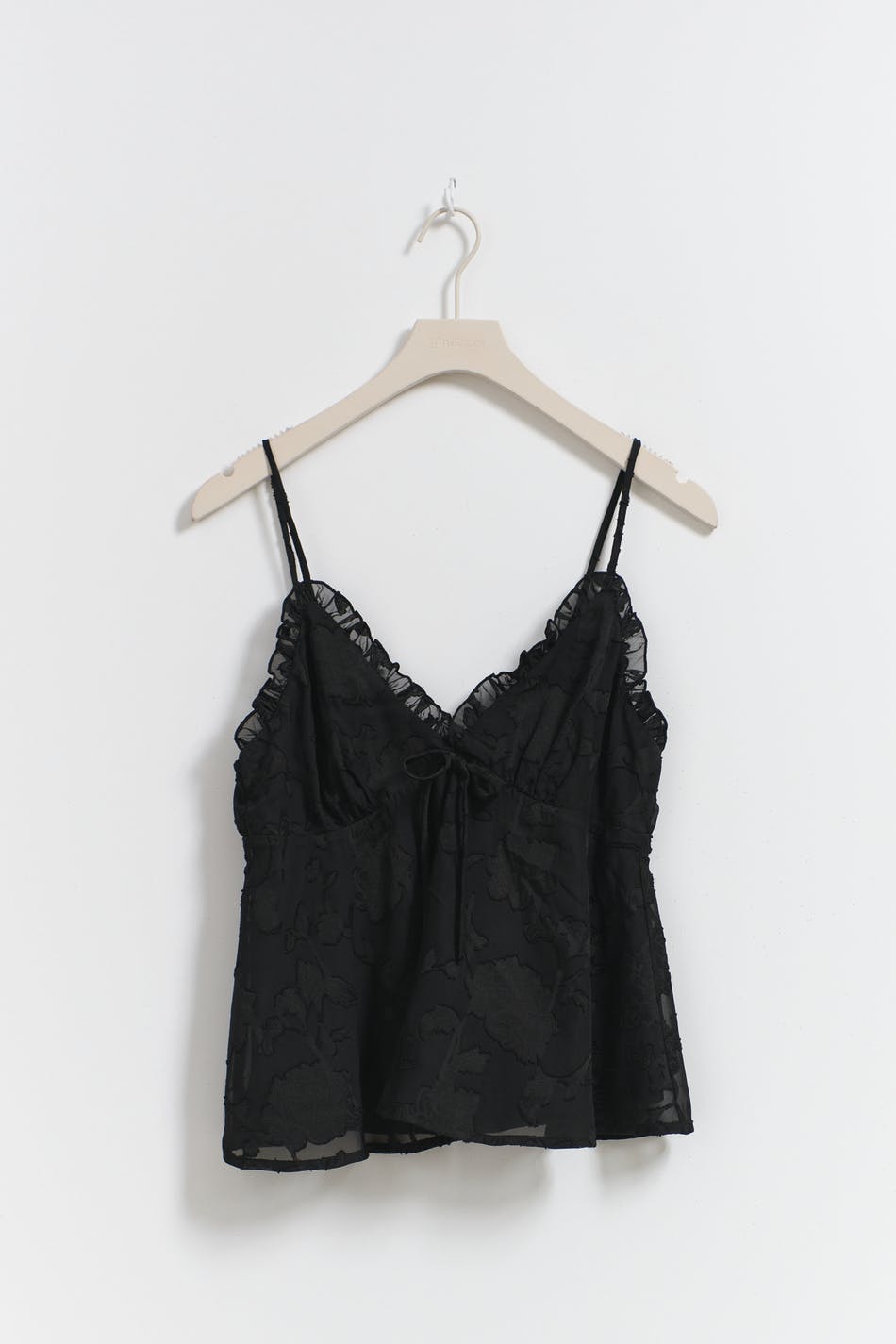 Floral textured frill top