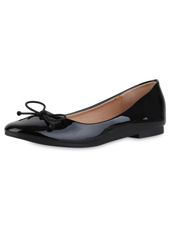 VAN HILL Klassische Ballerinas Adelaide in Schwarz Lack günstig kaufen
