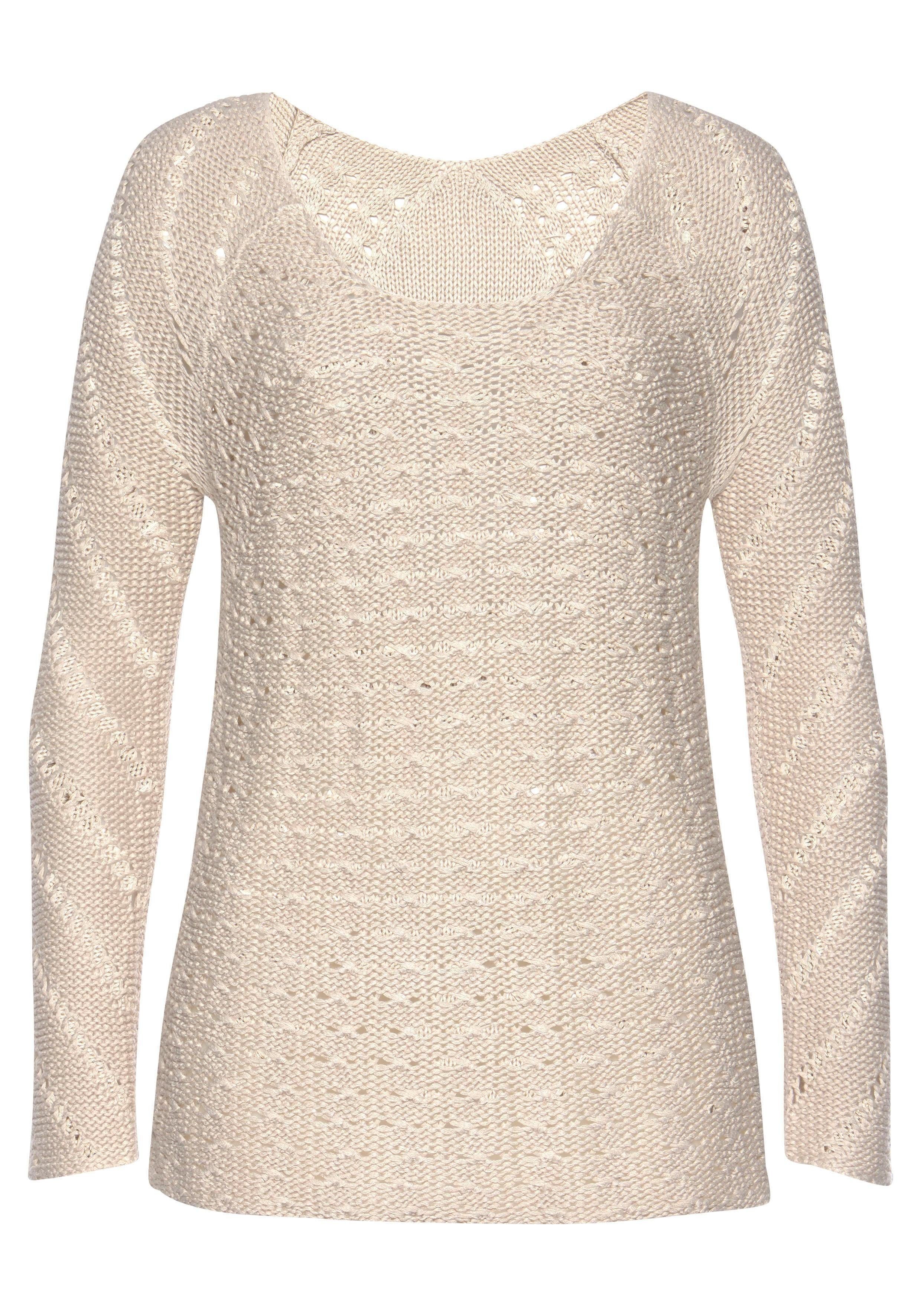 LASCANA Ajourpullover mit tollem Strickmuster