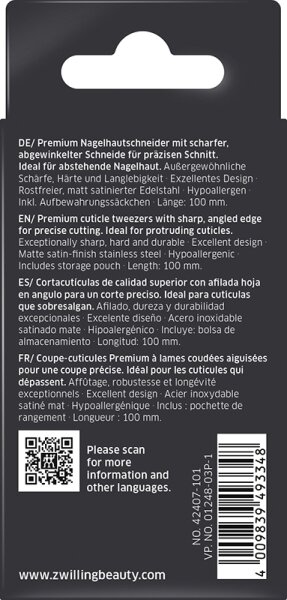 ZWILLING Beauty Premium Nagelhautschneider - silver Nagelhautentferner