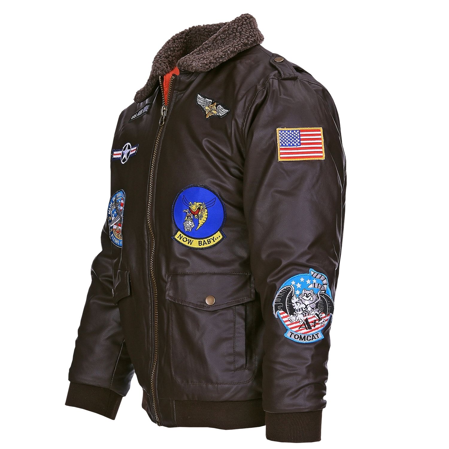 Kids Fliegerjacke Kunstleder