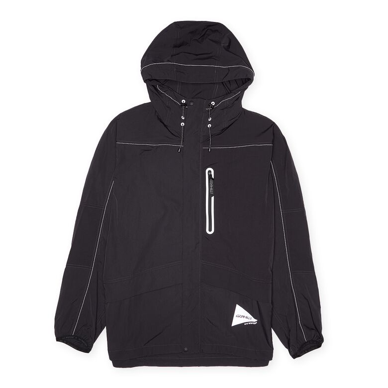 Gramicci x And Wander Patchwork Wind Hoodie black
