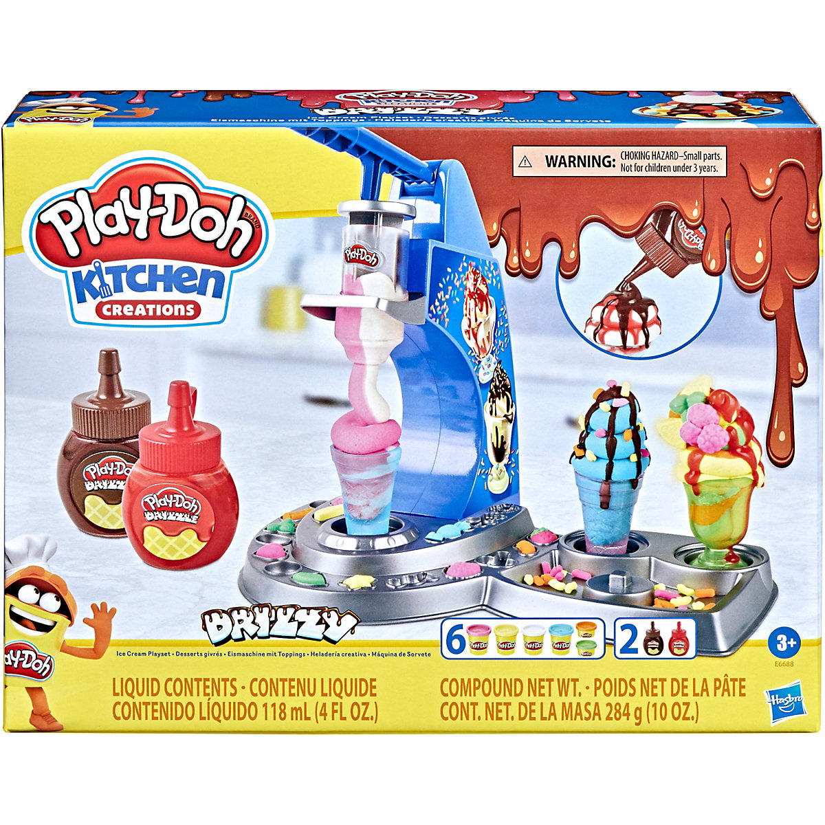 Play-Doh Drizzy Eismaschine mit Toppings