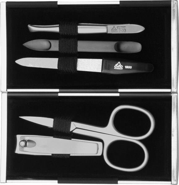Erbe Solingen 5-teilig - schwarz/silber Maniküre-Set