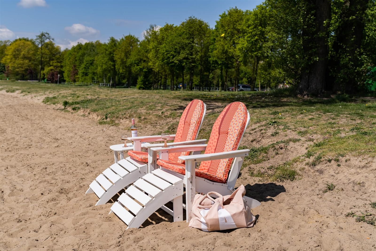 MaximaVida Adirondack weißer Fußstütze