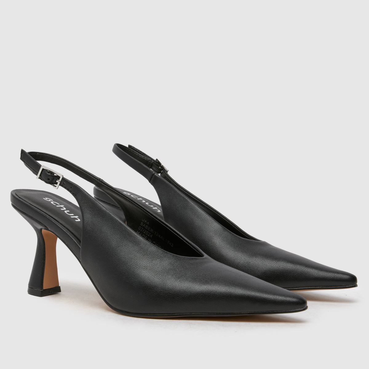 Schuh – Saber – Svarta högklackade slingback-skor