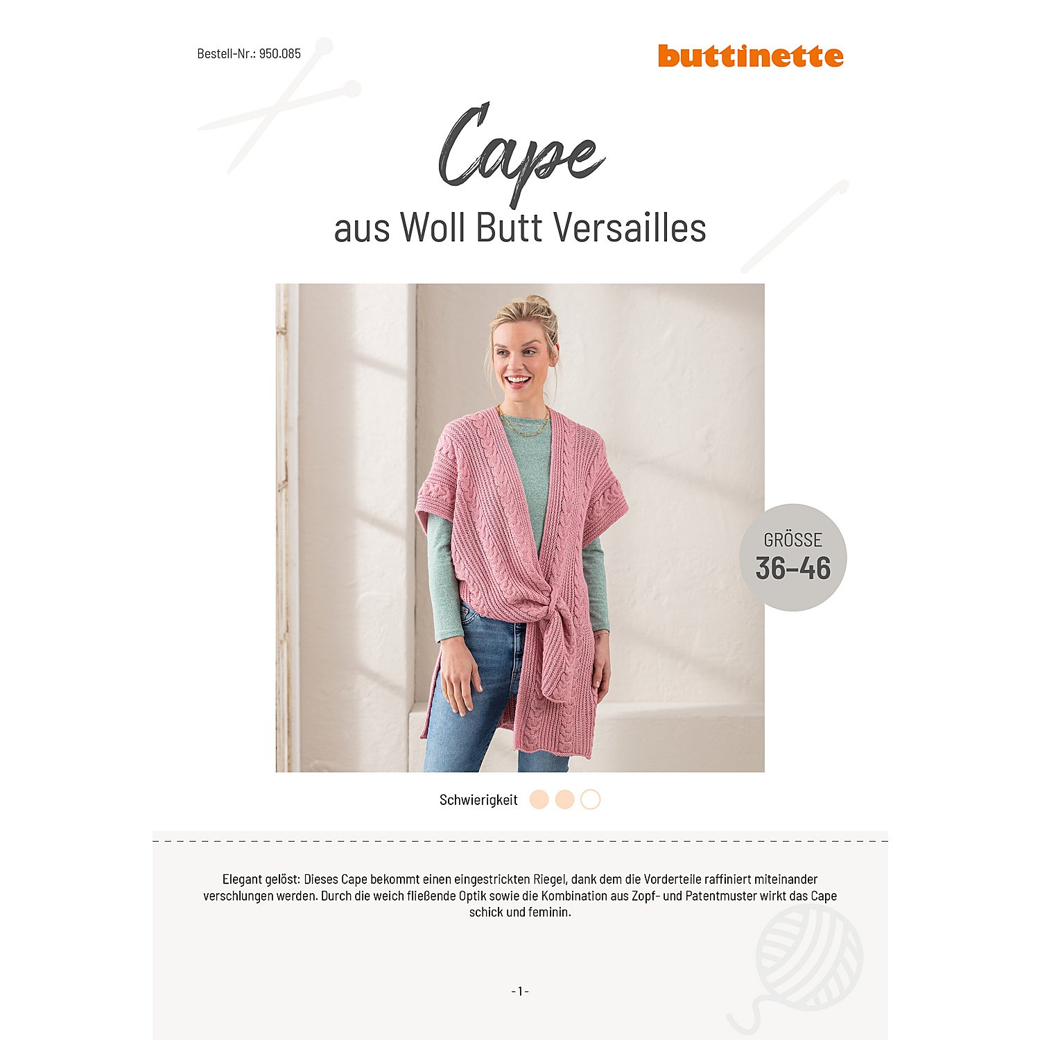 Strickanleitung - Cape aus Woll Butt Versailles