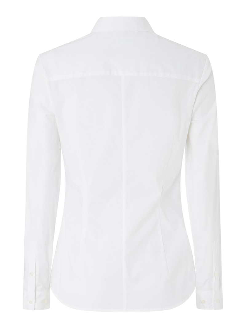 Bluse mit Logo-Stickerei in weiß