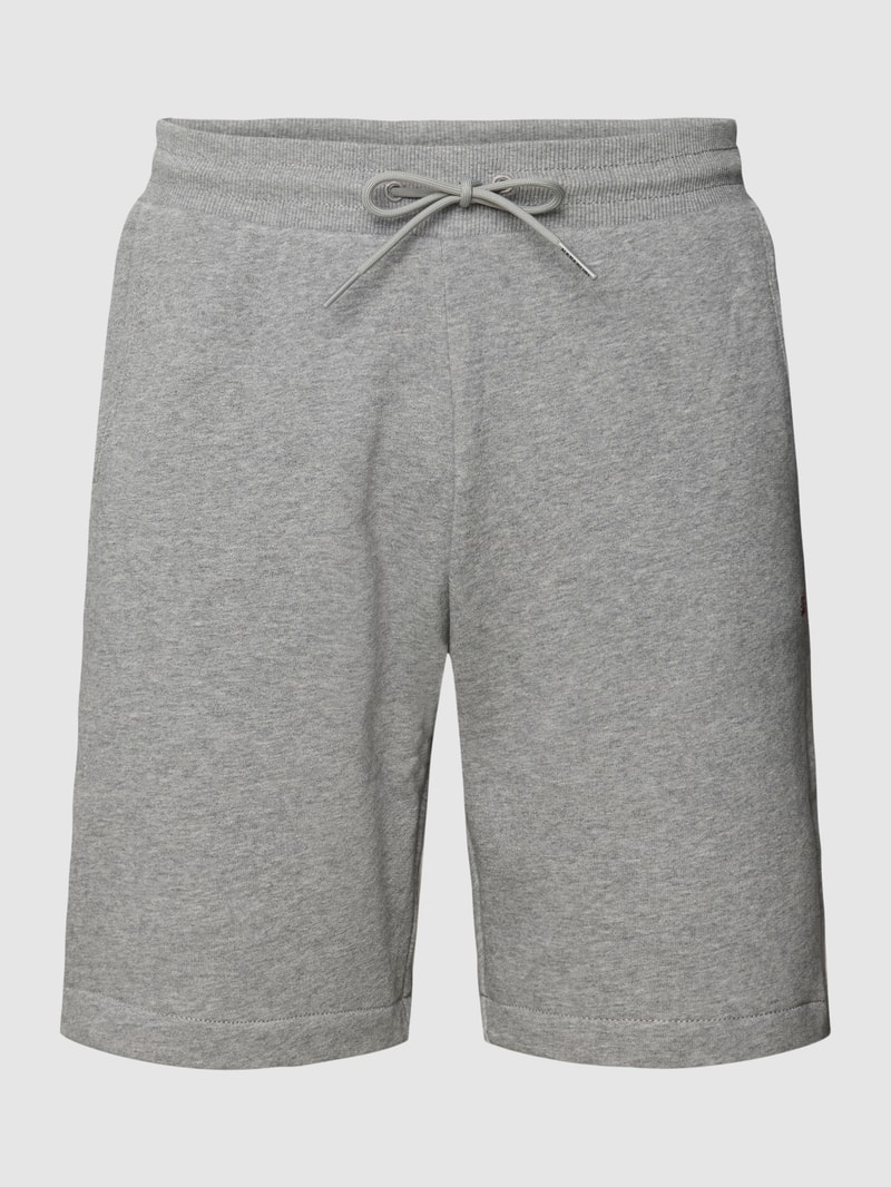 Sweatshorts mit Logo-Stitching in mittelgrau