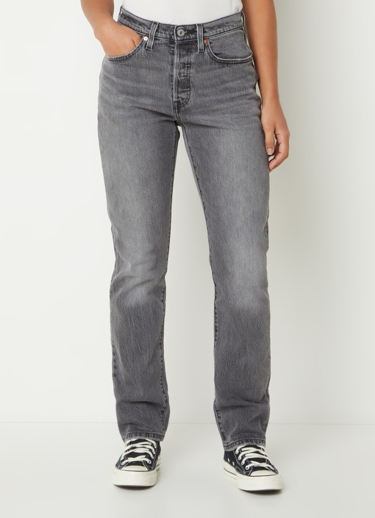 Jeans Levi's 501 a vita alta, gamba dritta, lavaggio colorato