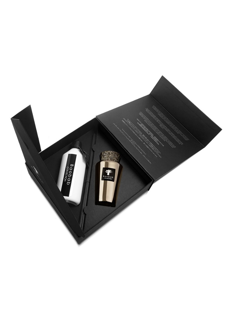 Bâtonnets parfumés Mini Totem Platinum de la collection Baobab, 250 ml, avec recharge de 500 ml.