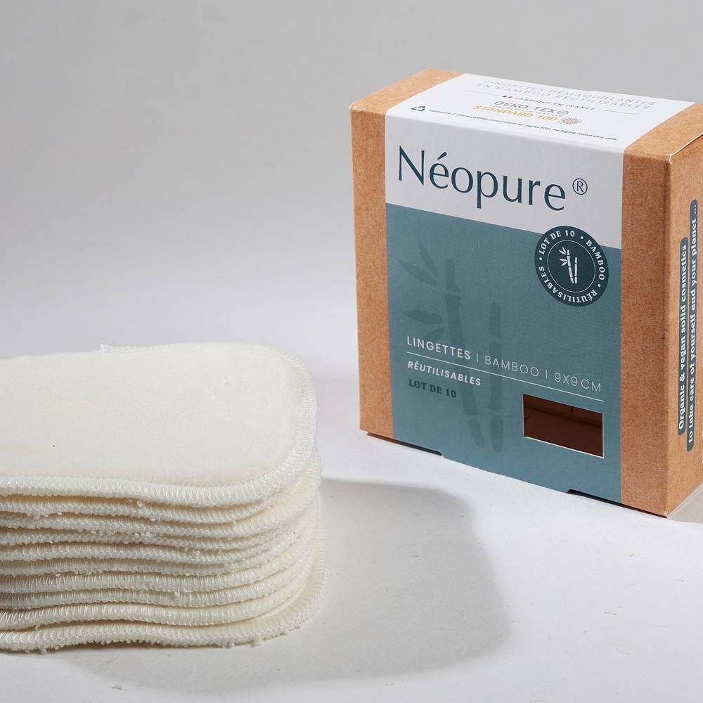 néopure Lingettes bambou  - lot de 10 Lingettes bambou