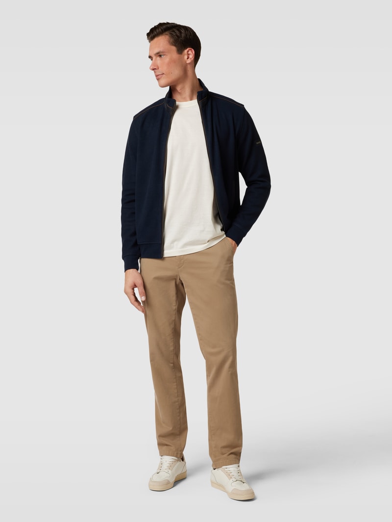 Sweatjacke mit Reißverschluss in marineblau