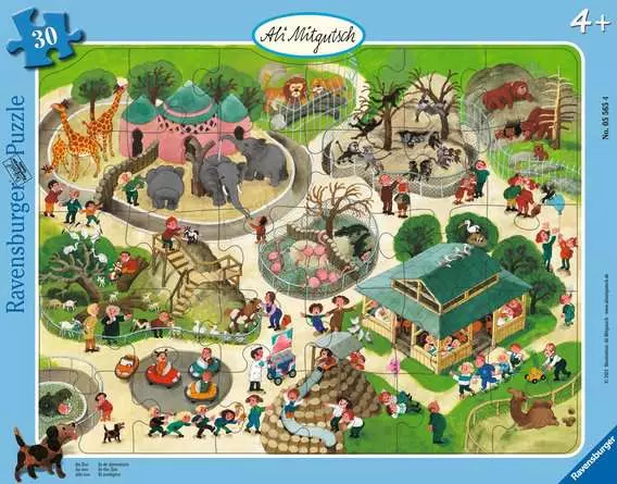 Kinderpuzzle ab 4 Jahren - Ali Mitgutsch: Im Zoo - 30 Teile