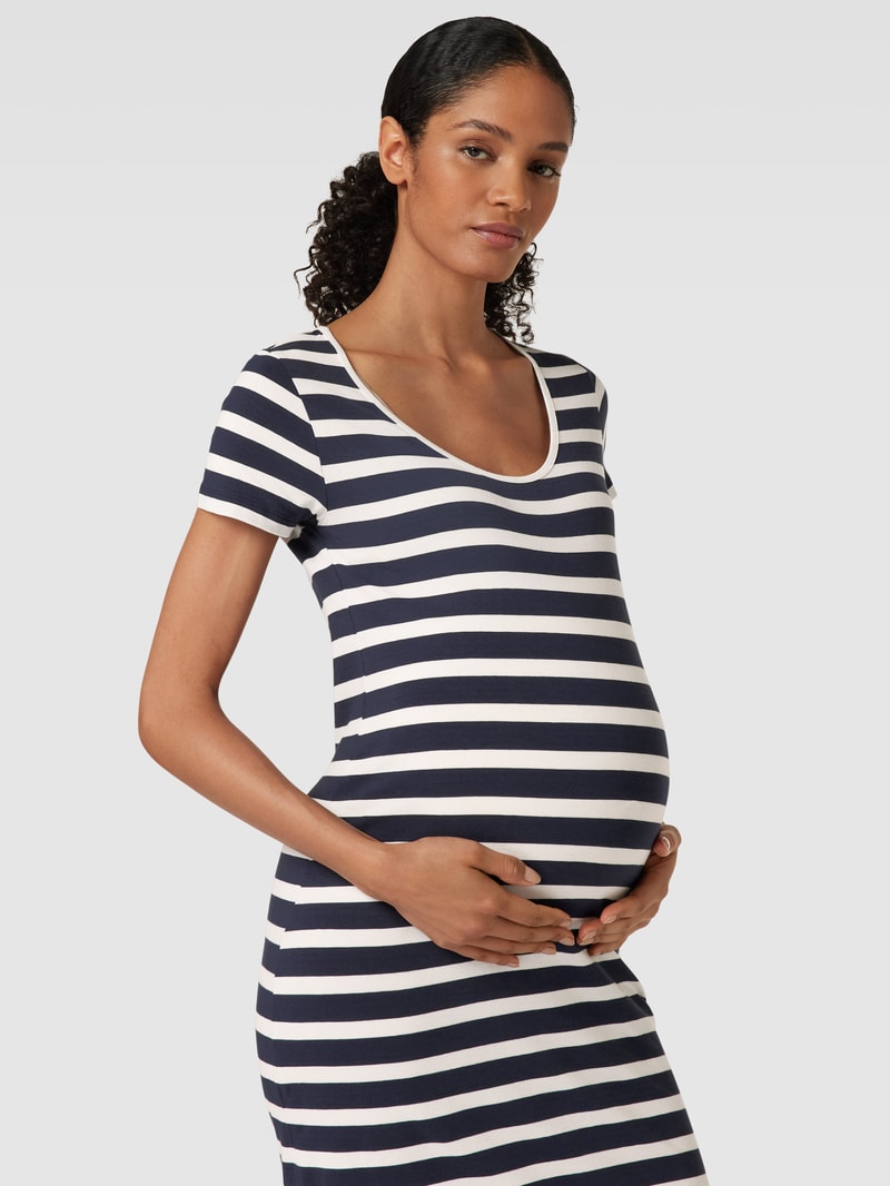Umstands-Kleid mit Streifenmuster Modell 'MIA' in marineblau