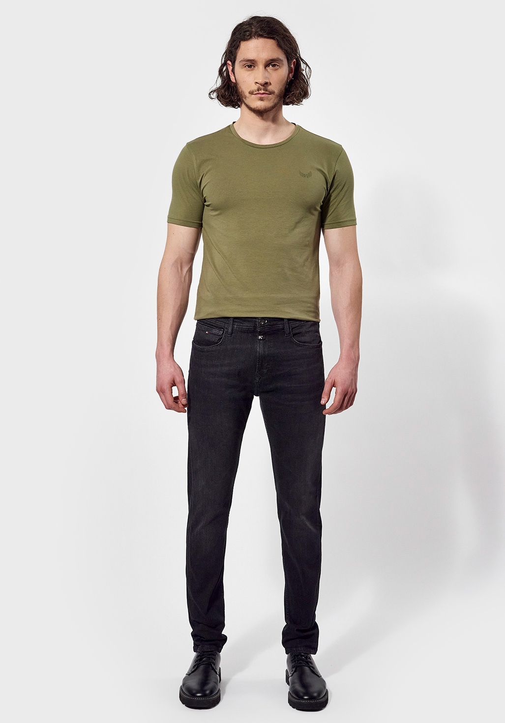 DARKK  Jean slim  Homme noir délavé