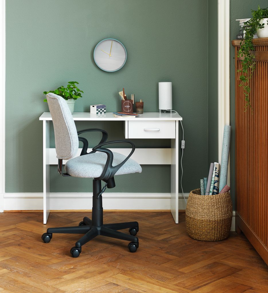 Krzesło biurowe RUNGSTED RUNGSTED szara tkanina/czarny
