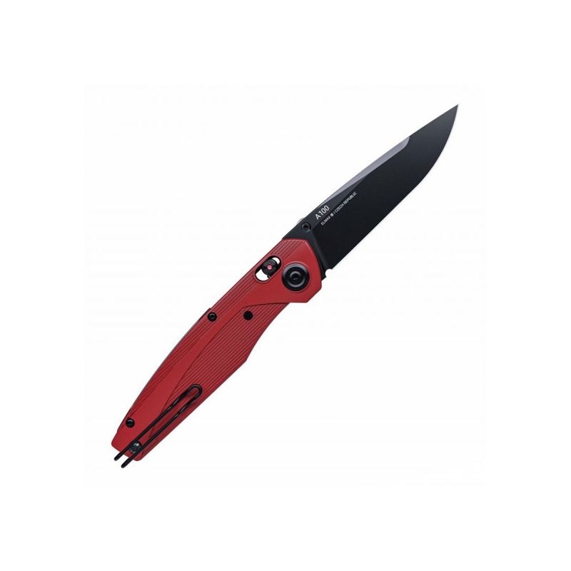 ANV Knives A100 DLC Sleipner GRN RED \/ Alock ANVA100-006