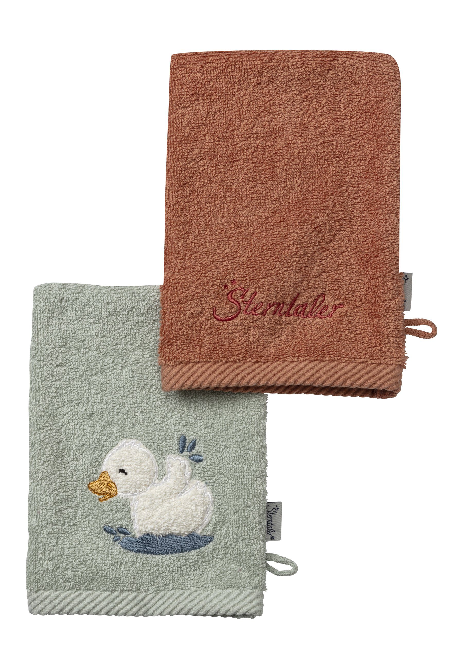 Sterntaler® Waschhandschuh 2er-Pack Waschhandschuhe Edda (Ente Edda, 1-tlg)