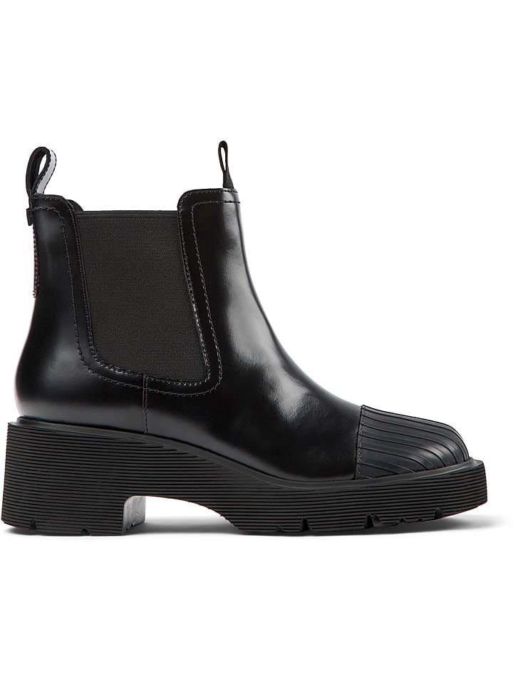 Camper Leder-Chelsea-Boots in Schwarz günstig kaufen