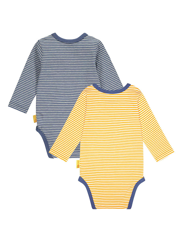 Steiff 2er-Set: Bodys in Dunkelblau/ Gelb günstig kaufen