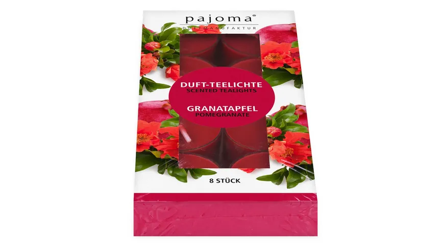 pajoma Teelichter Granatapfel Rot