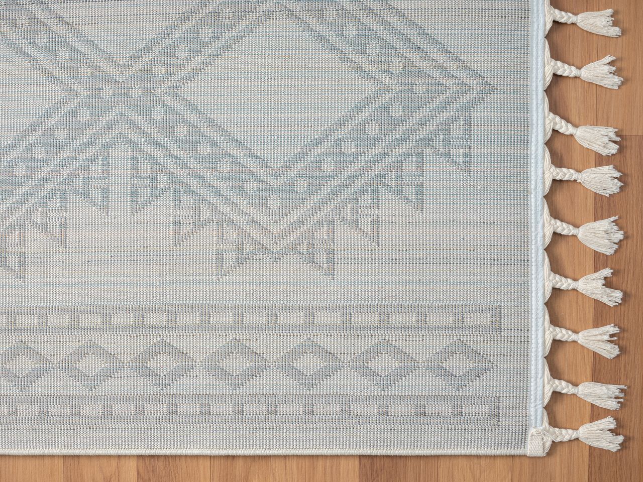 MyFlair Teppich Moroccan Calm, 100 cm x 200 cm, Farbe weiß, rechteckig, Florhöhe 19mm