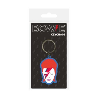 David Bowie Gummi-Schlüsselanhänger Aladdin Sane 6 cm