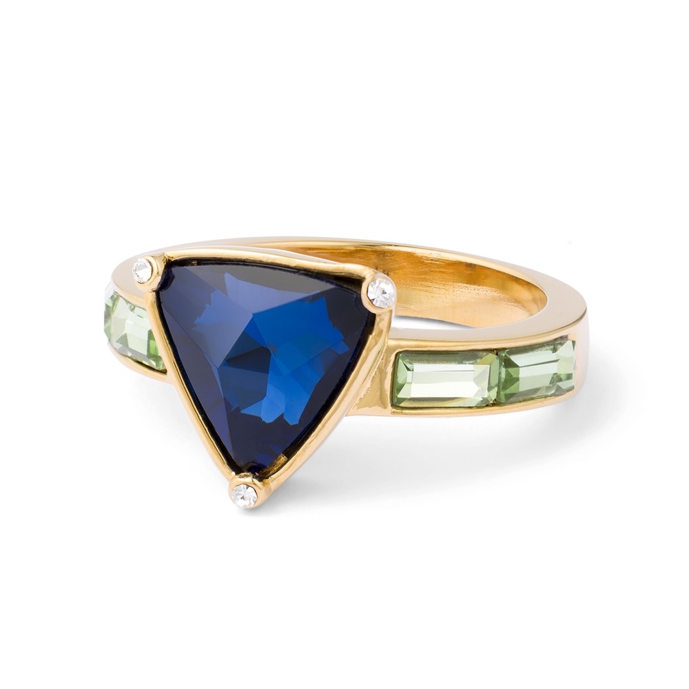 Pippa&Jean Bague tendance Laiton Cristaux de verre en Or jaune Bague