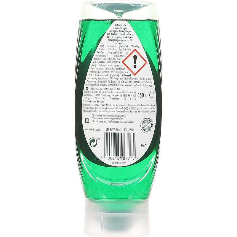 Yes Oppvaskmiddel 450 ml Yes Max Power